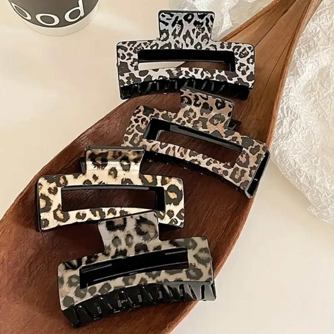 3 pc set Leopard Print Hair Clips