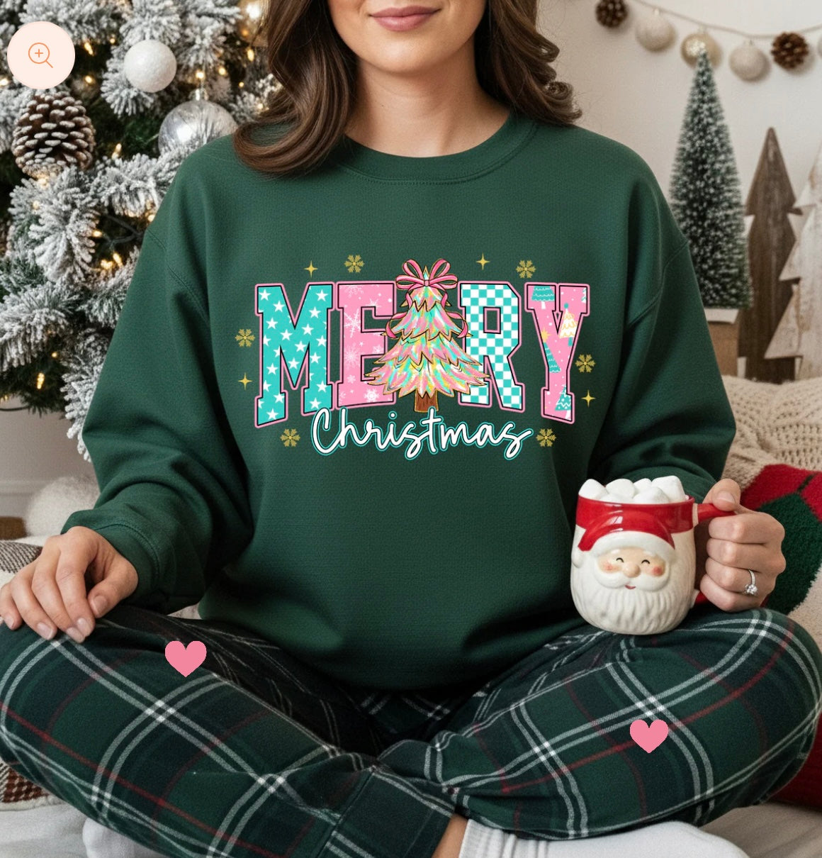 Merry Christmas Tree Glitter