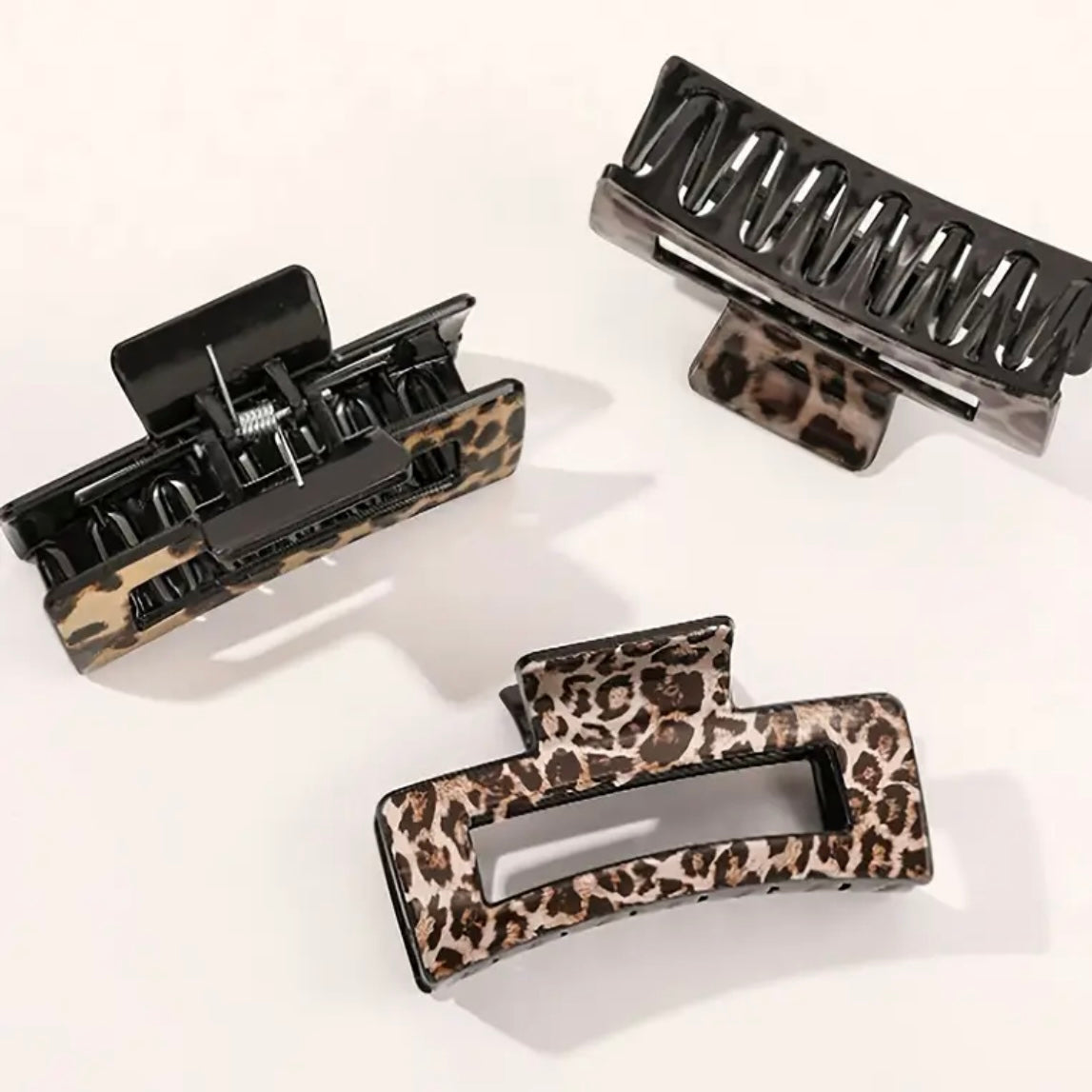 3 pc set Leopard Print Hair Clips