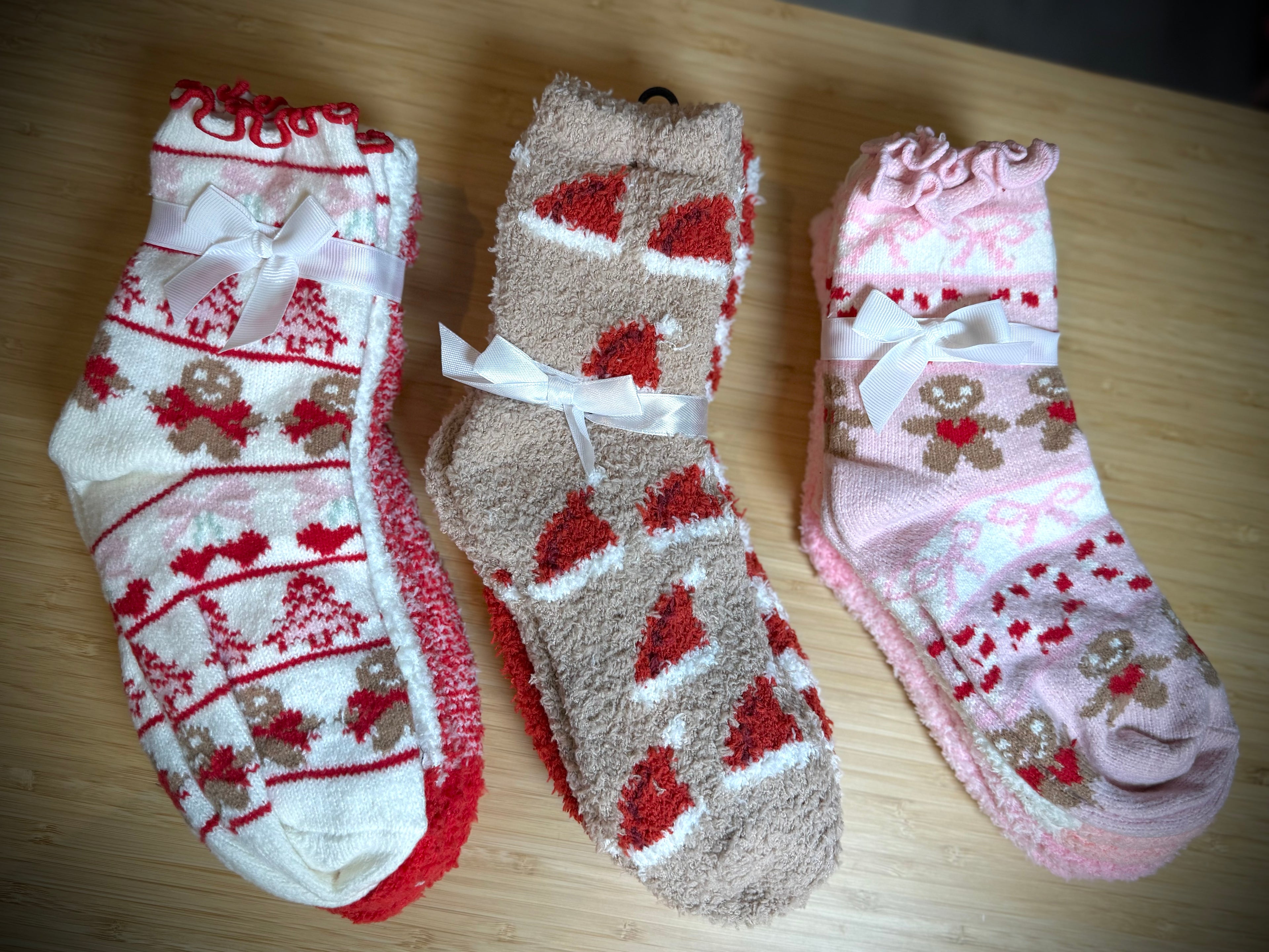 Holiday Fuzzy Socks – 3 Pack