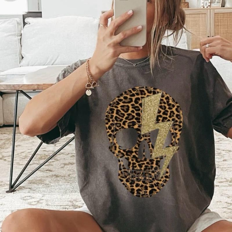 Leopard Lightening Skull