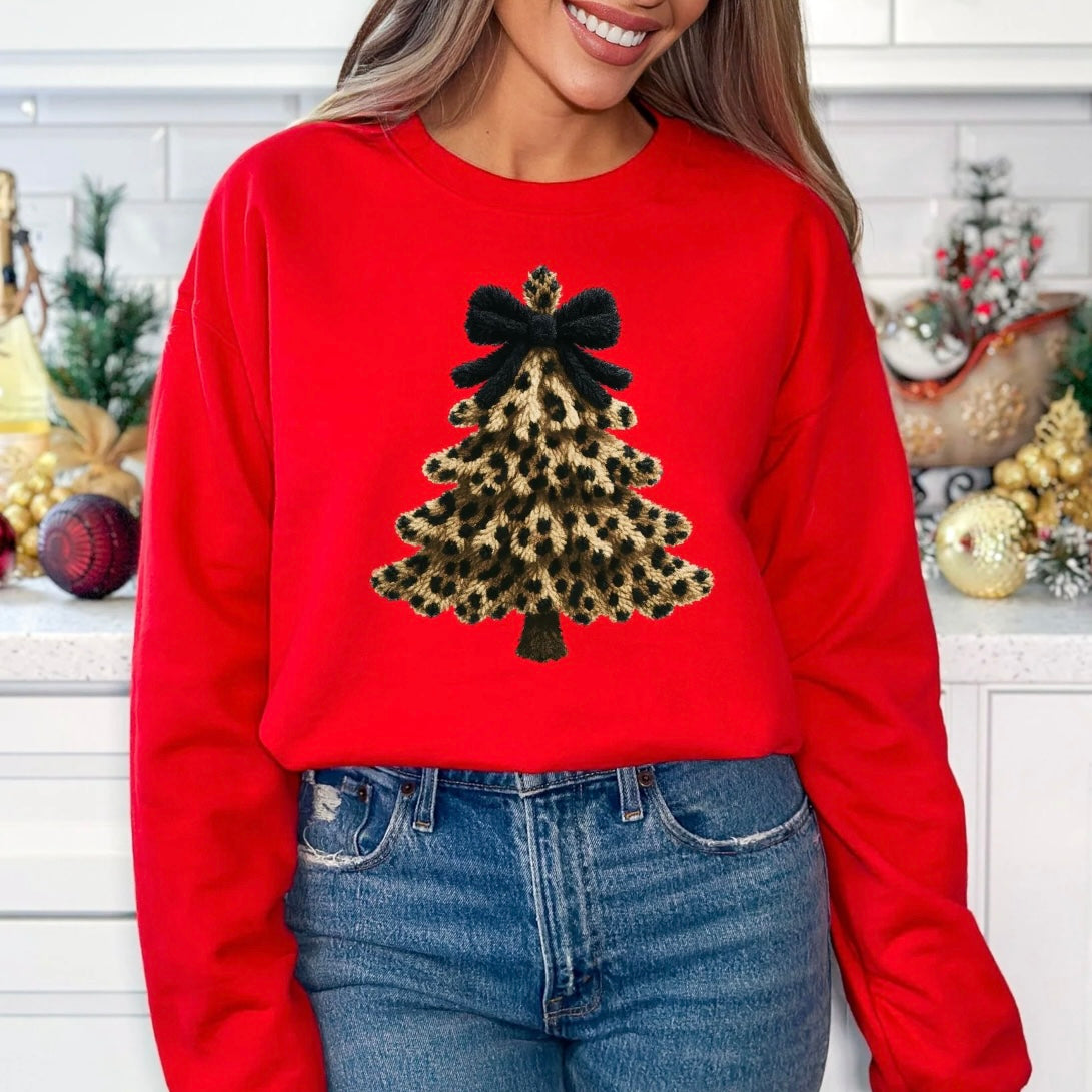 Leopard Yarn Christmas Tree GLITTER