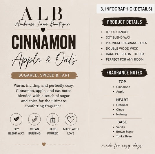 ALB | Cinnamon Apple & Oats Candle