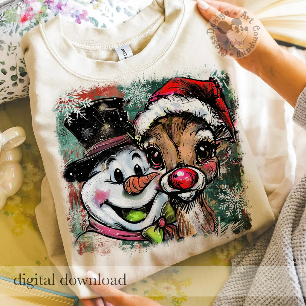 Frosty and Rudy Brushstroke