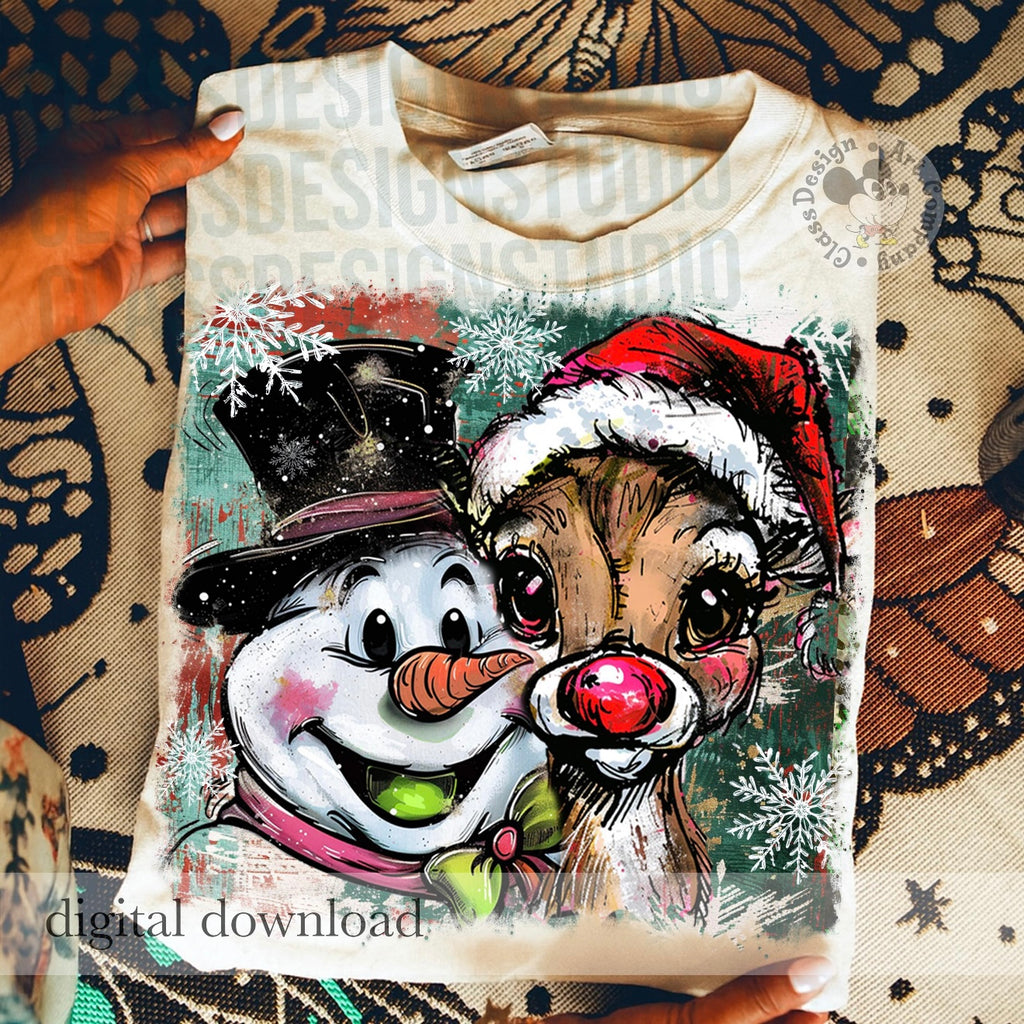 Frosty and Rudy Brushstroke