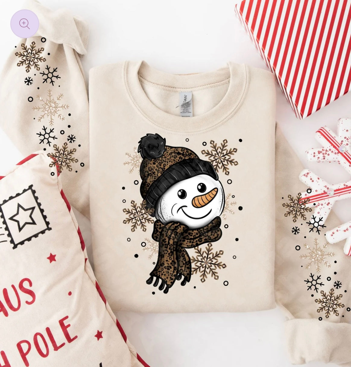 Leopard Snowman w/ Double Sleeves