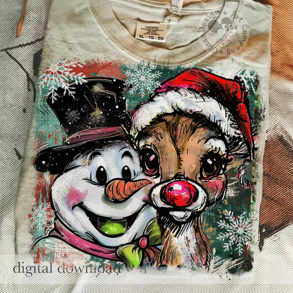 Frosty and Rudy Brushstroke