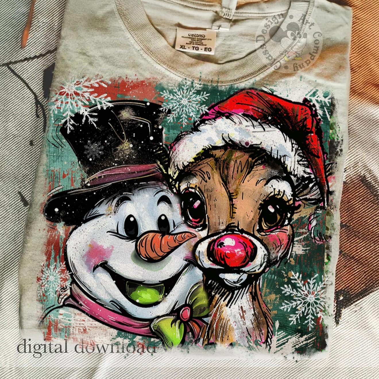 Frosty and Rudy Brushstroke