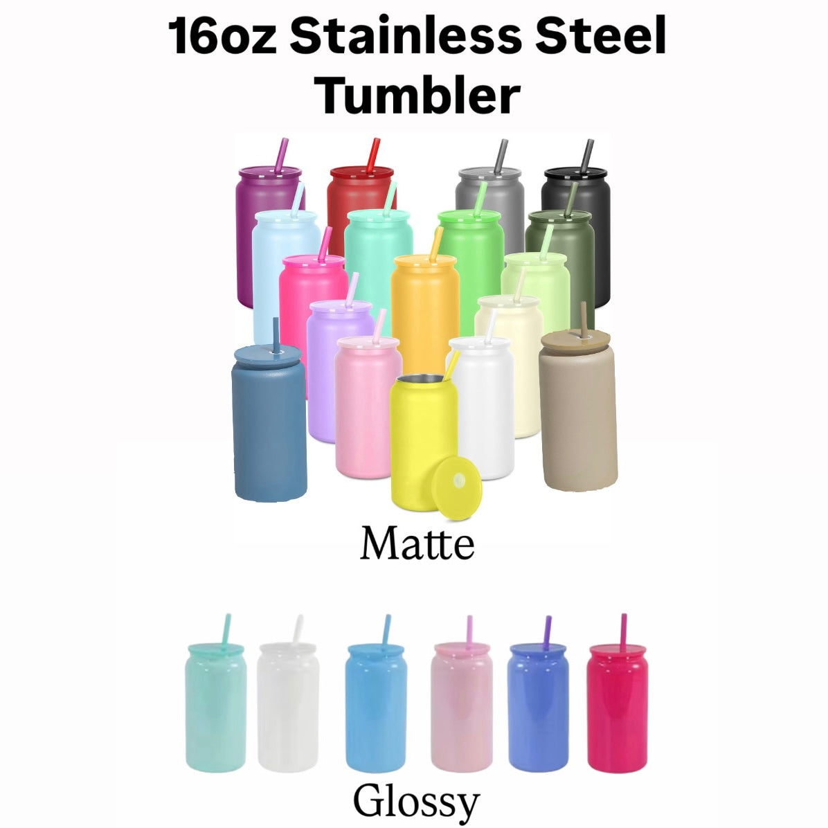 16oz Stainless Steel Tumbler