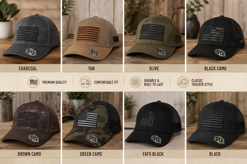 American Flag Patch Trucker Hat