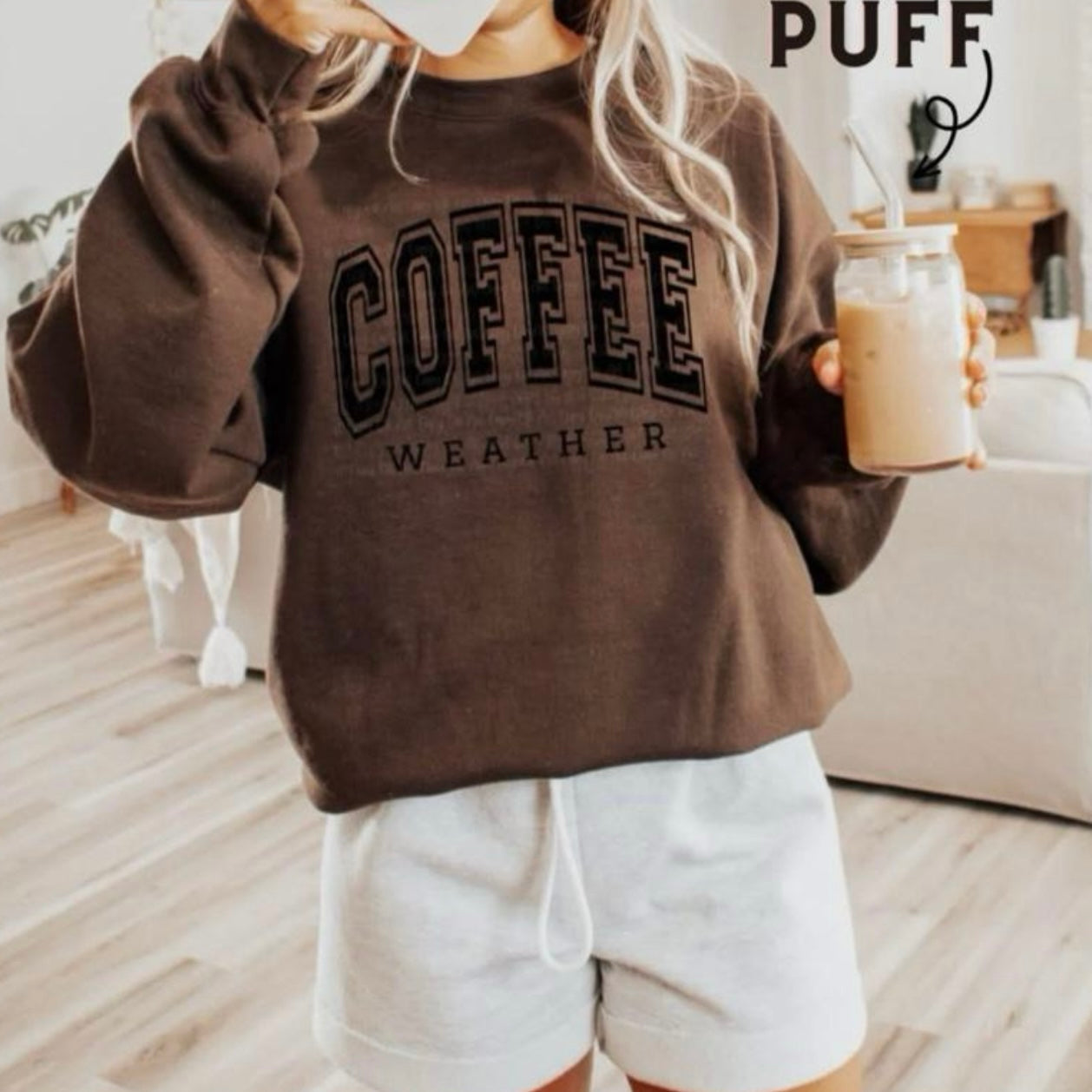 Coffee Weather Puff Print