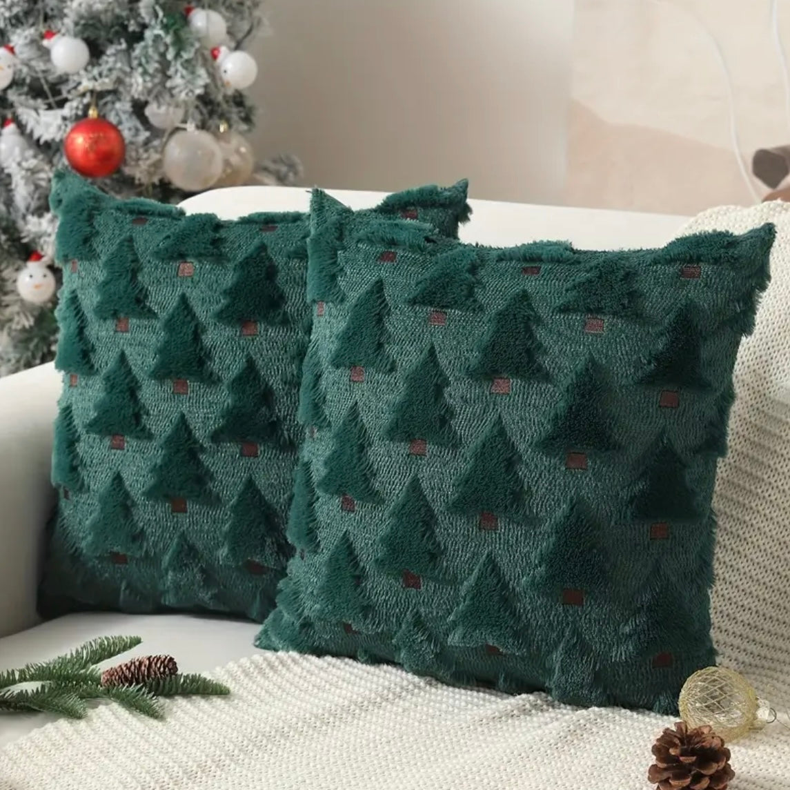 Pillow Covers - Adorable Christmas Pillow Cover 18x18 – Festive Holiday Cushion Cover | Cozy Christmas Décor