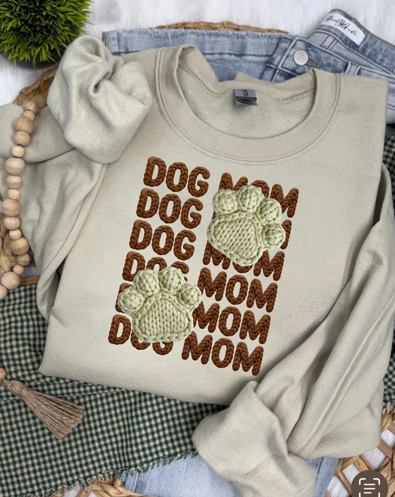 Faux Yarn Dog Mom