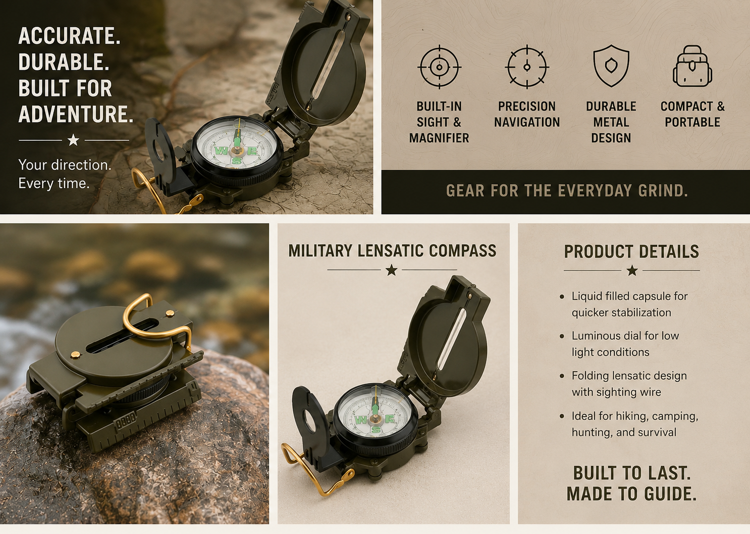 Military Lensatic Compass