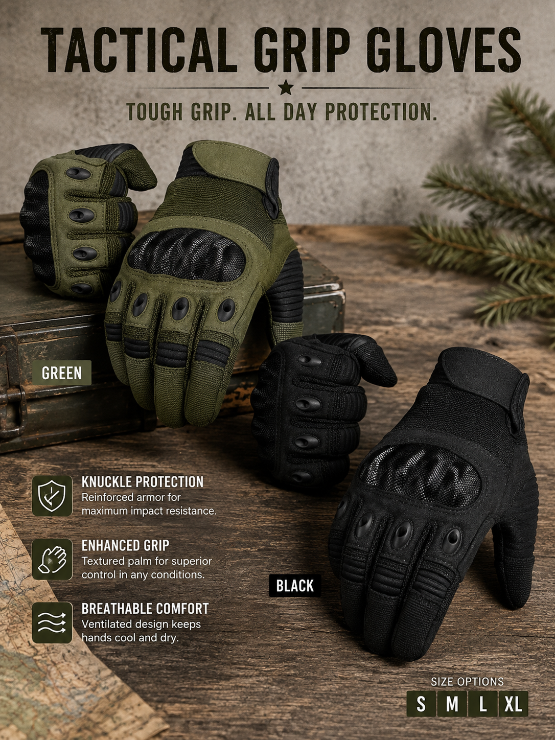Tactical Grip Gloves