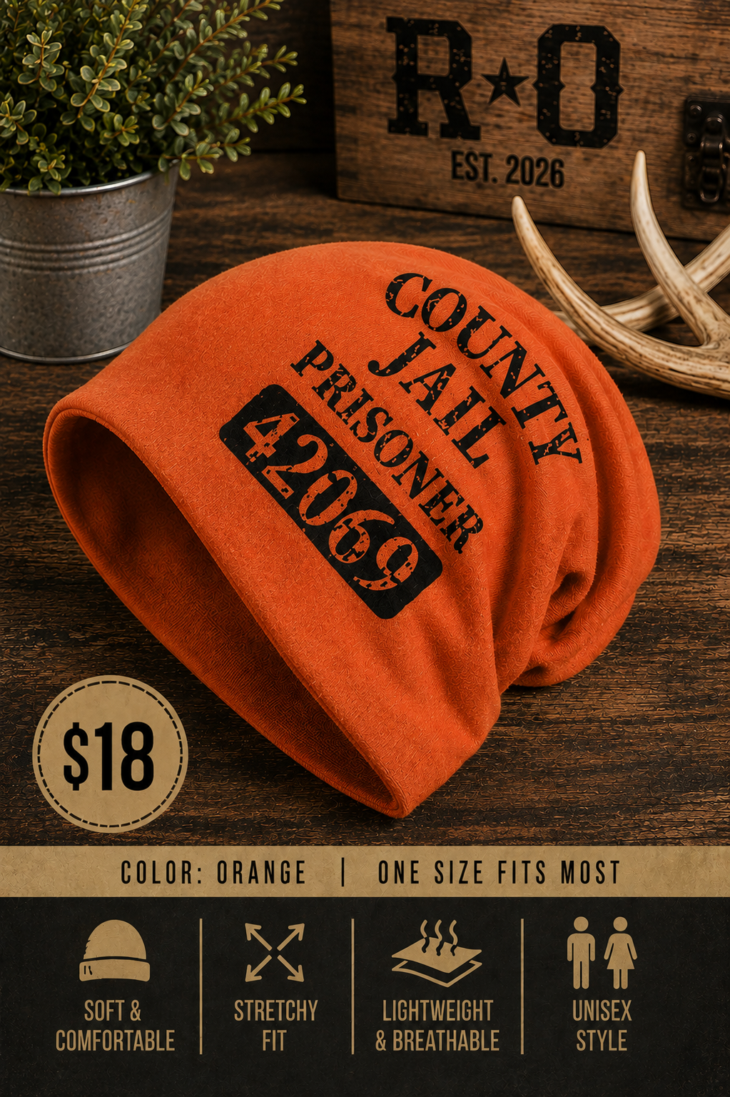 County Jail Prisoner 42069 Beanie