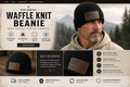 American Flag Waffle Knit Beanie