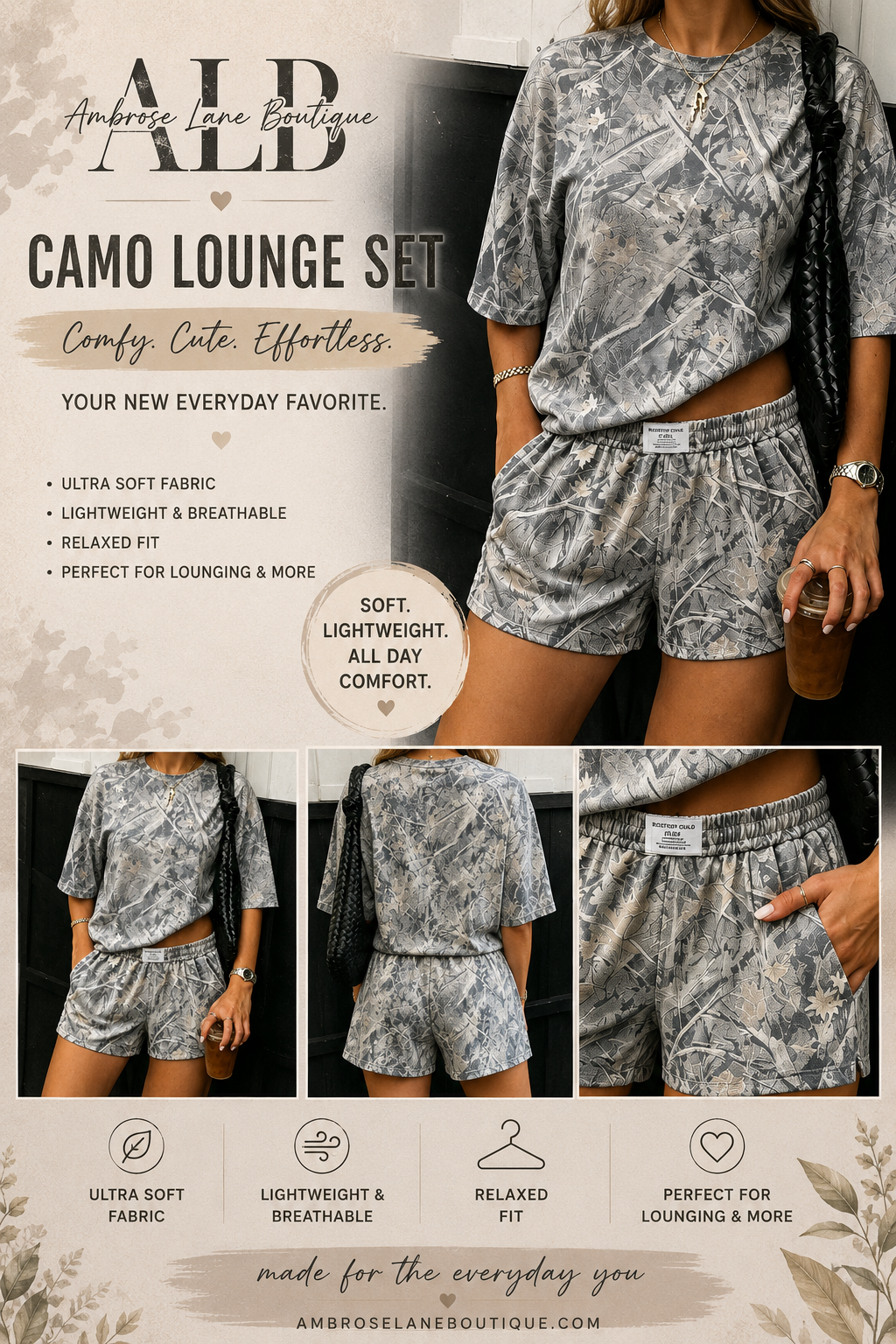 Woodland Camo Lounge Set