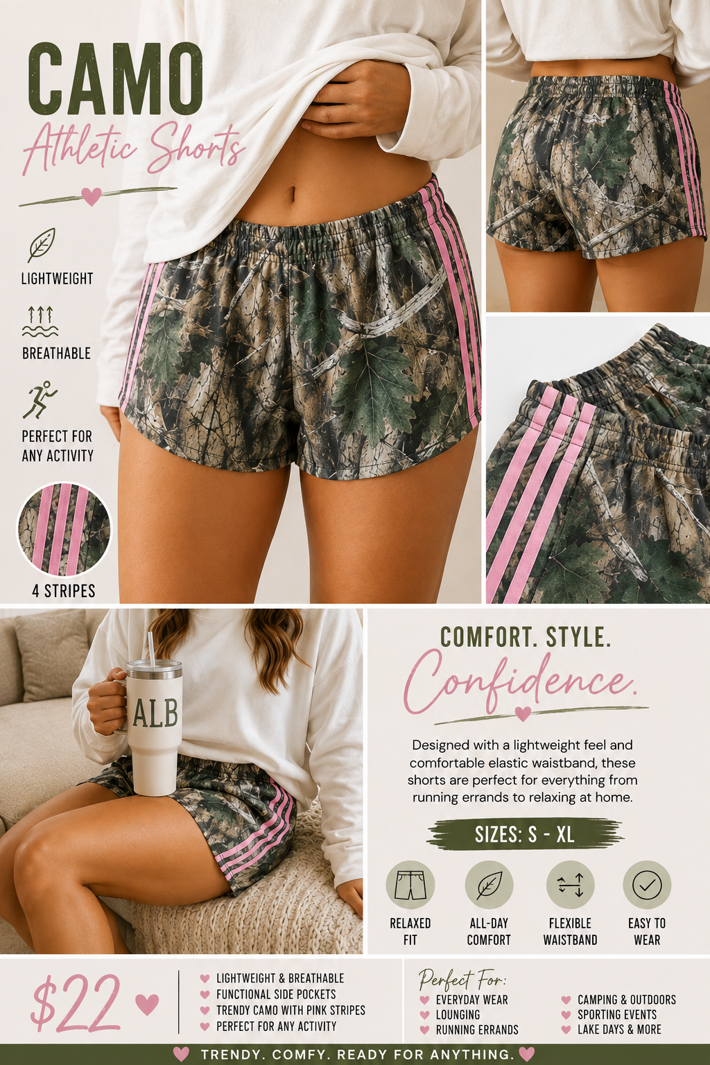 Camo Athletic Shorts