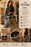 The Tote Bag – Leopard Fringe Canvas Tote