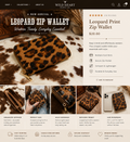 Leopard Print Zip Wallet – Western Trendy Compact Card Holder
