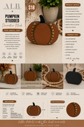 Pumpkin Studded Decorative Block (RTS)