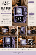 Hey Boo Halloween Mug Set