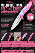 Pink Collection Folding Knife