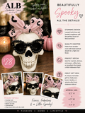 Pink Bow Skull Décor