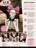 Pink Bow Skeleton Décor