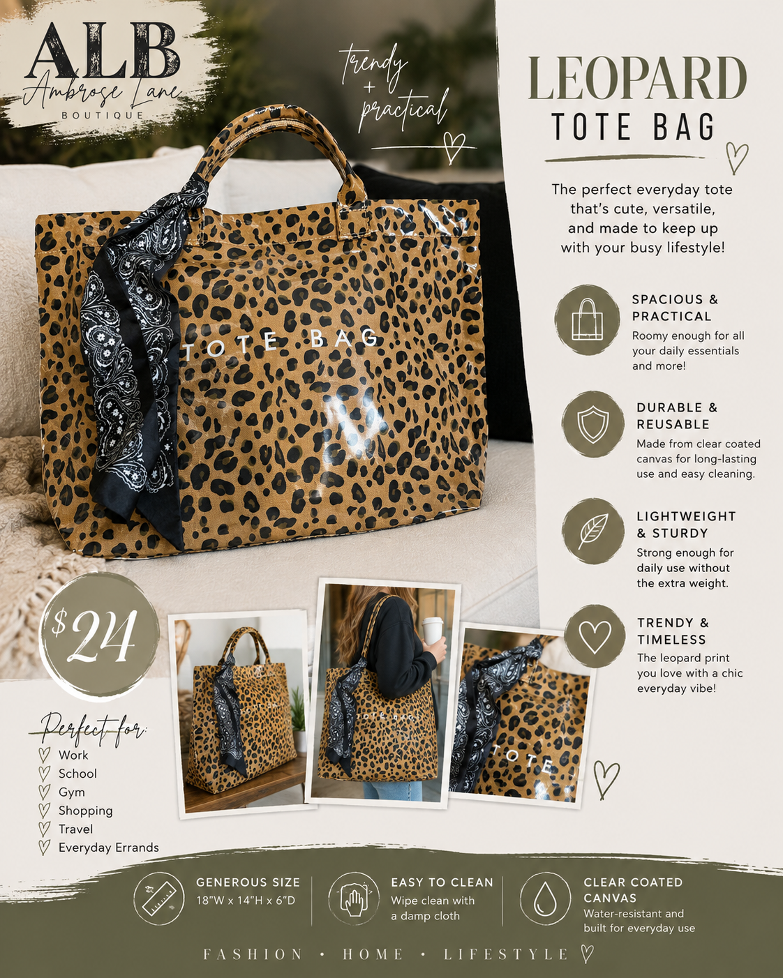 Leopard Tote Bag