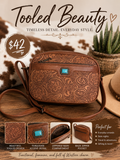 Western Tooled Crossbody Bag (RTS)