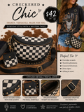 Checkered Crossbody Bag with Matching Coin Pouch (RTS)