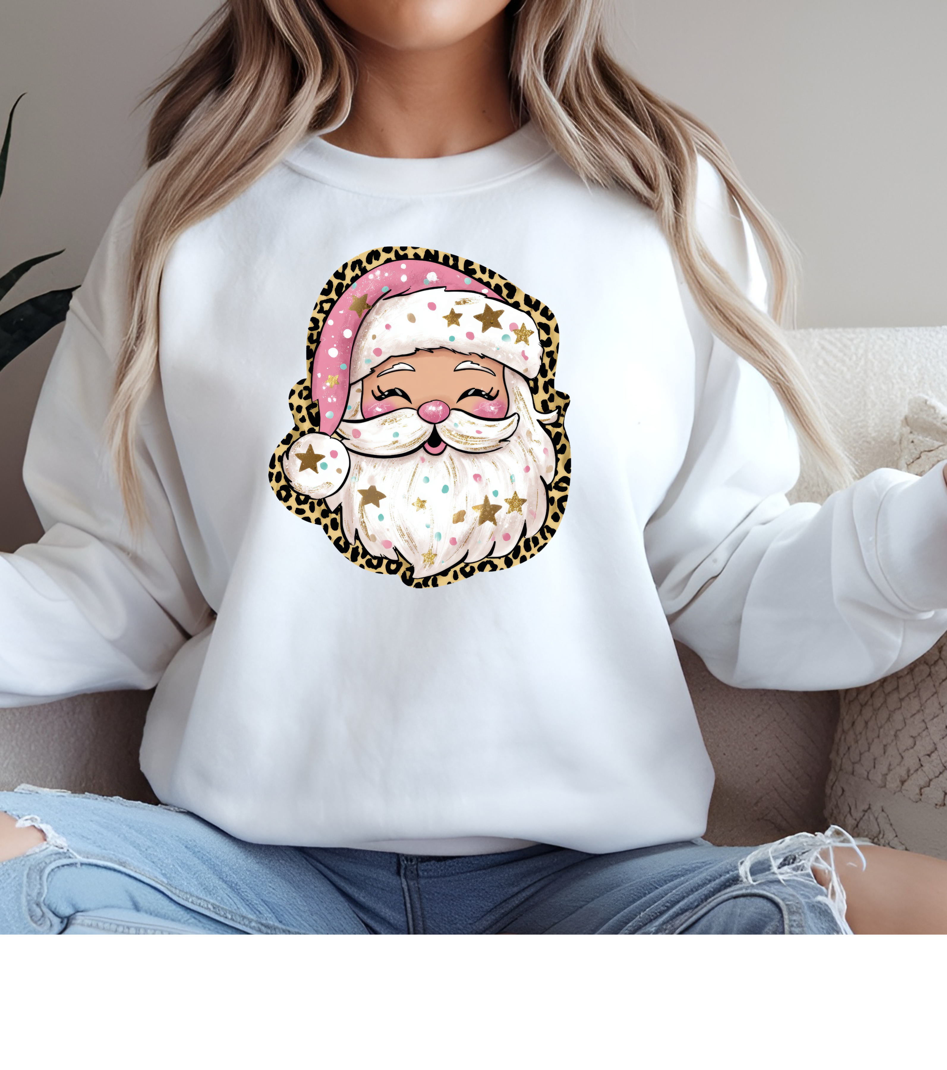 Pink Cheetah Santa