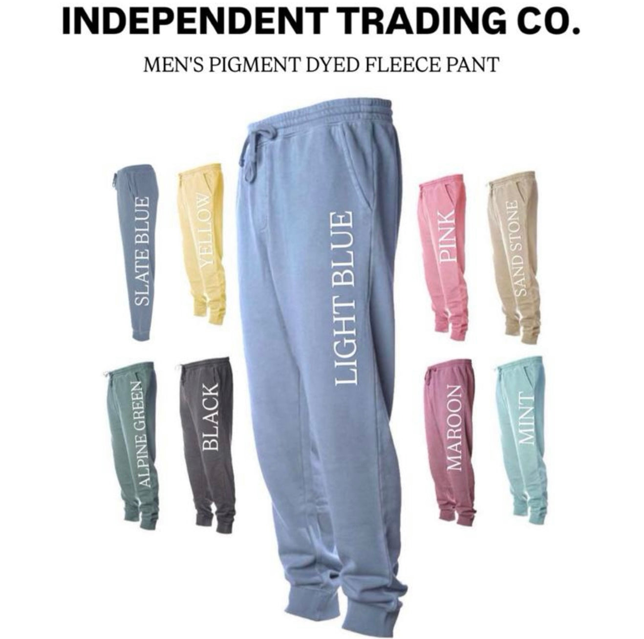 Pigment-Dyed Fleece Pants - Independent Trading Co.