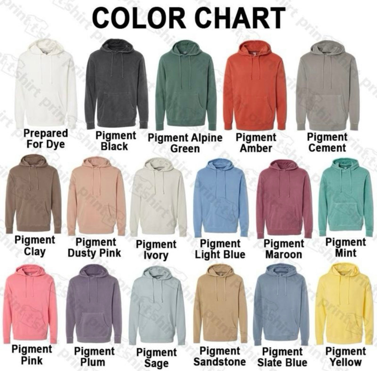 Midweight Pigment-Dyed Hooded Sweatshirt